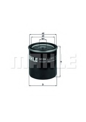 Mahle/Knecht OC 534 Фильтр масляный TOYOTA AVENSIS/COROLLA/CARINA/CAMRY/YARIS/RAV 4